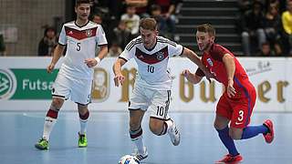 Sind heiß auf das Vier-Nationen-Turnier in Ulm: die deutschen Futsaler © DFB-TV
