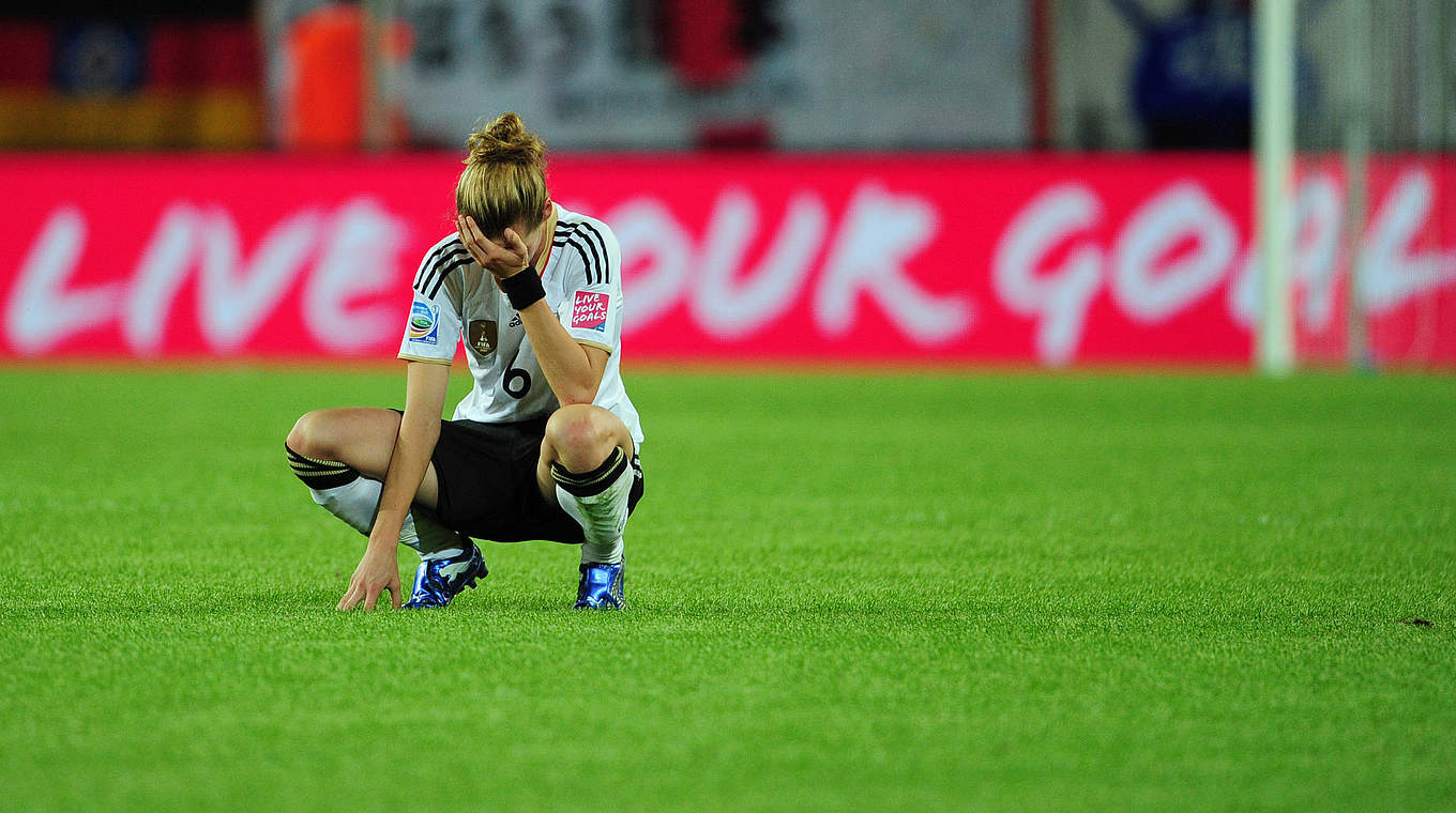 Das Aus mit 0:1 nach Verlängerung ist sicher eine der größten Enttäuschungen ihrer Laufbahn © 2011 AFP