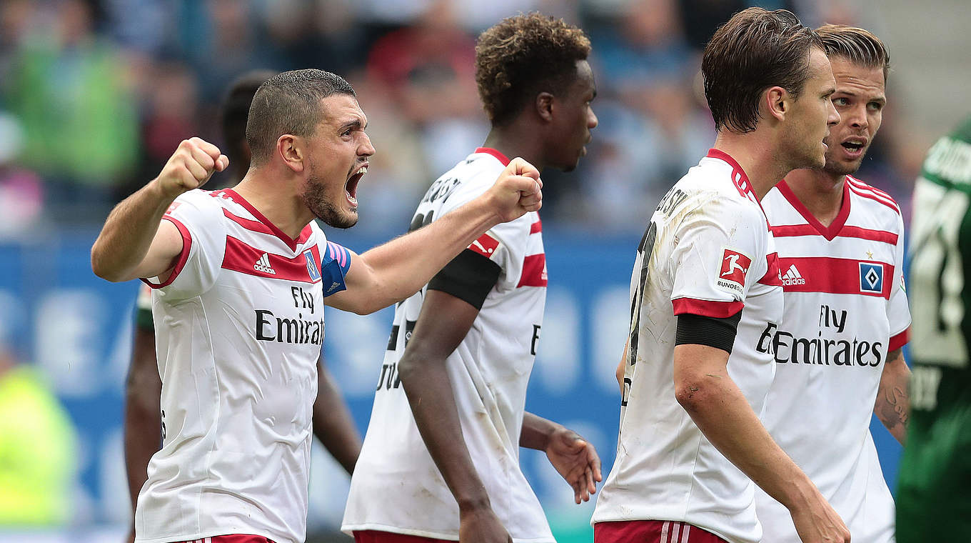 Kann gegen RB Leipzig den 500. Heimsieg einfahren: der HSV © 2017 Getty Images