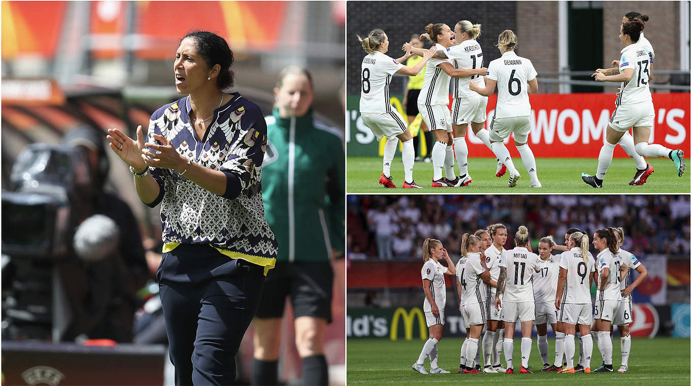 The Germany women’s national team will meet Slovenia in the World Cup qualifiers © Getty Images Collage DFB
