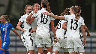 Third game, third win: The Germany U19 women secured top of the group in European qualifying © 2017 Getty Images