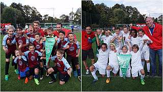 Baden-Württemberg und Hessen haben den 11. DFB-Schul-Cup gewonnen. Wir zeigen Ihnen die Veranstaltung in Bildern © Collage DFB