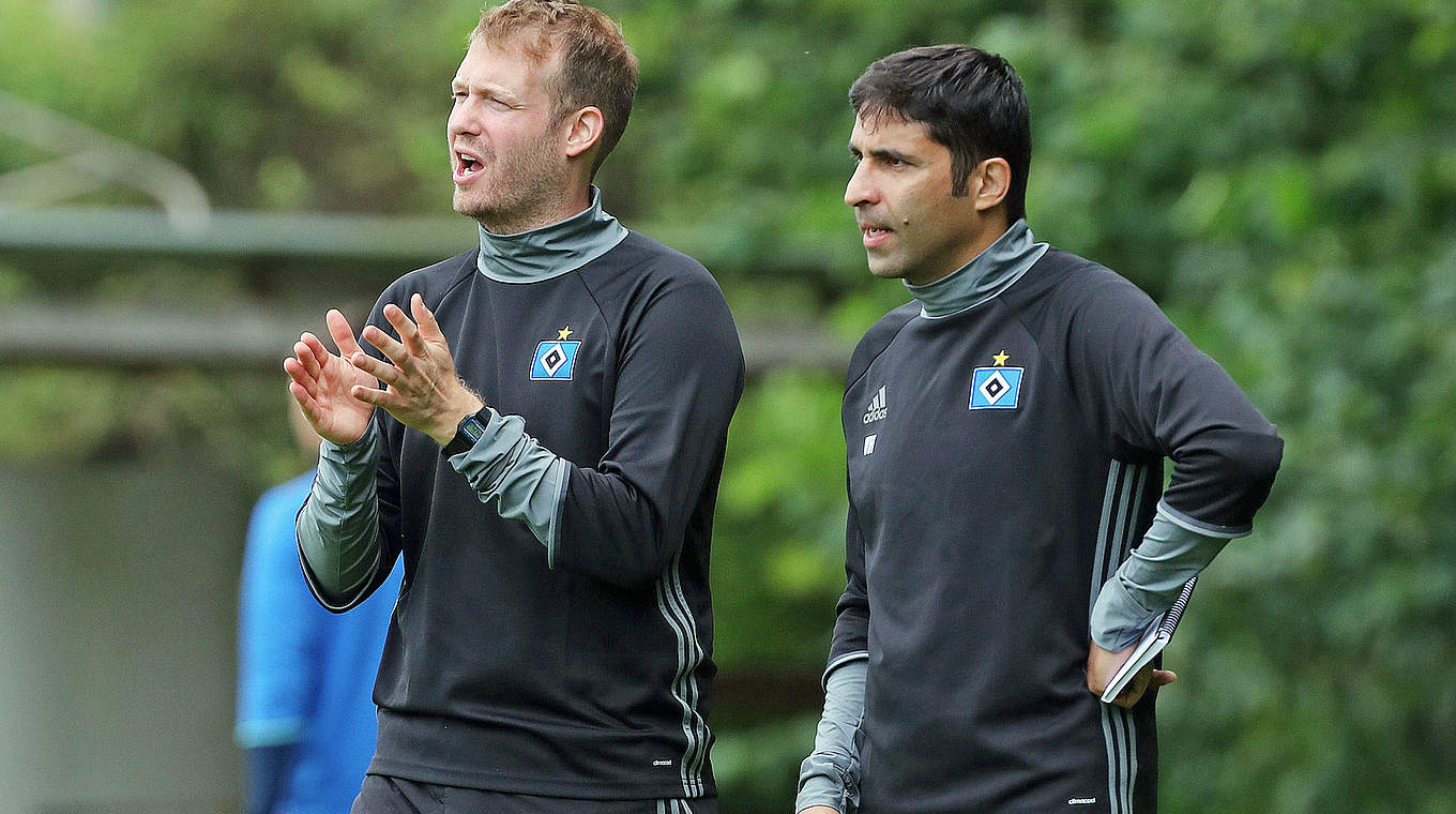 Assistent Vahid Hashemian (r.): "Ich kann von Pit Reimers im Jugendbereich viel lernen" © HSV/absschwarz