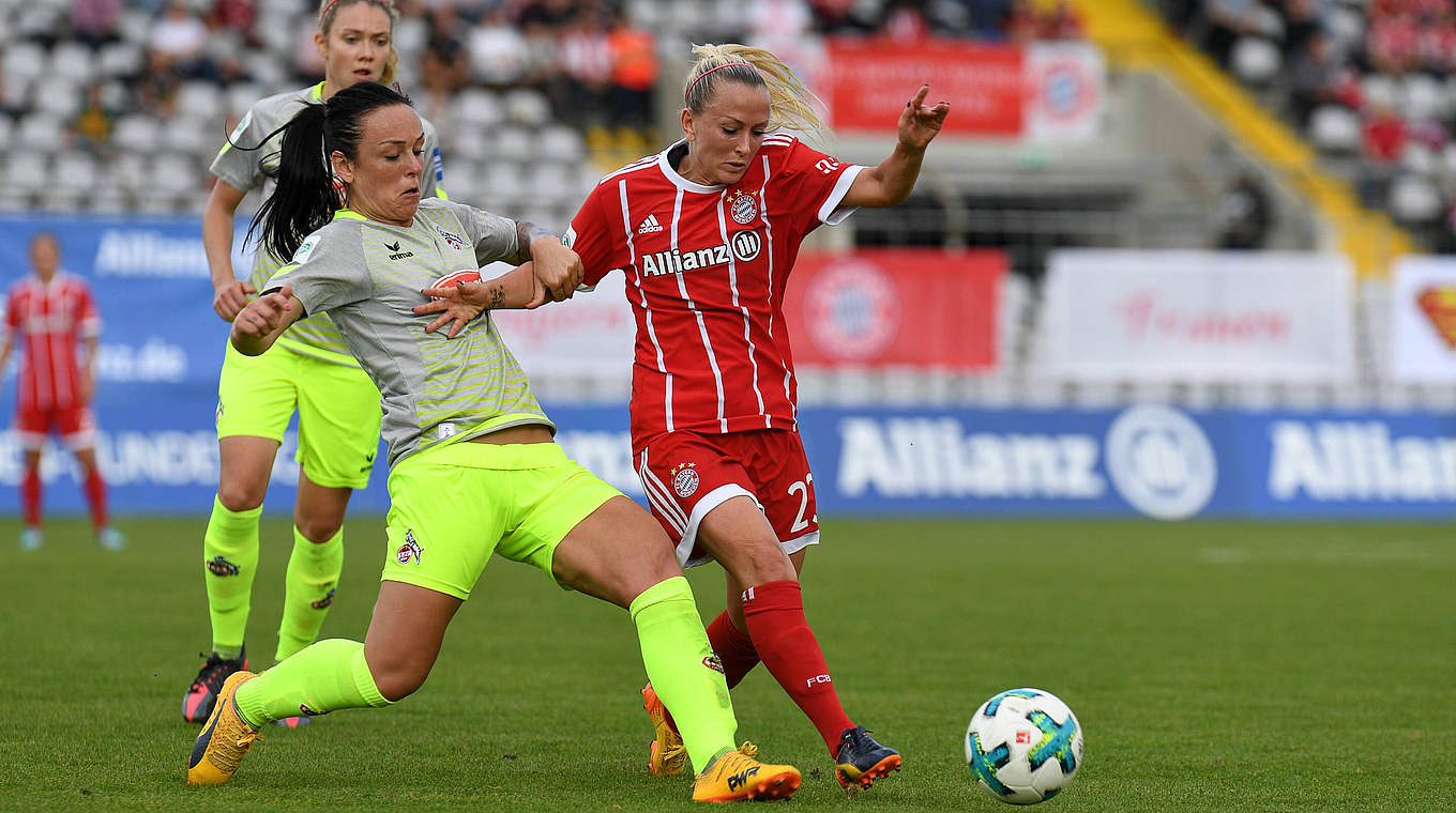 Vizemeister schlägt Aufsteiger: Mandy Islacker (r.) und Bayern besiegen Köln 3:0 © imago/foto2press