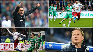 Norddeutsches Traditionsduell am 7. Spieltag: Der HSV empfängt Werder Bremen © Getty Images/Collage DFB