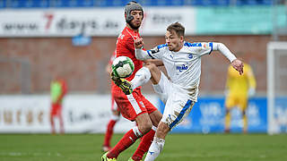 Erst das dritte direkte Duell: Sportfreunde Lotte spielt gegen den Halleschen FC © imago/osnapix