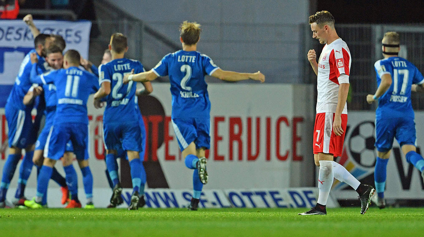 Dritter Heimsieg der Saison: Lotte freut sich über ein 2:1 gegen Halle © 2017 Getty Images