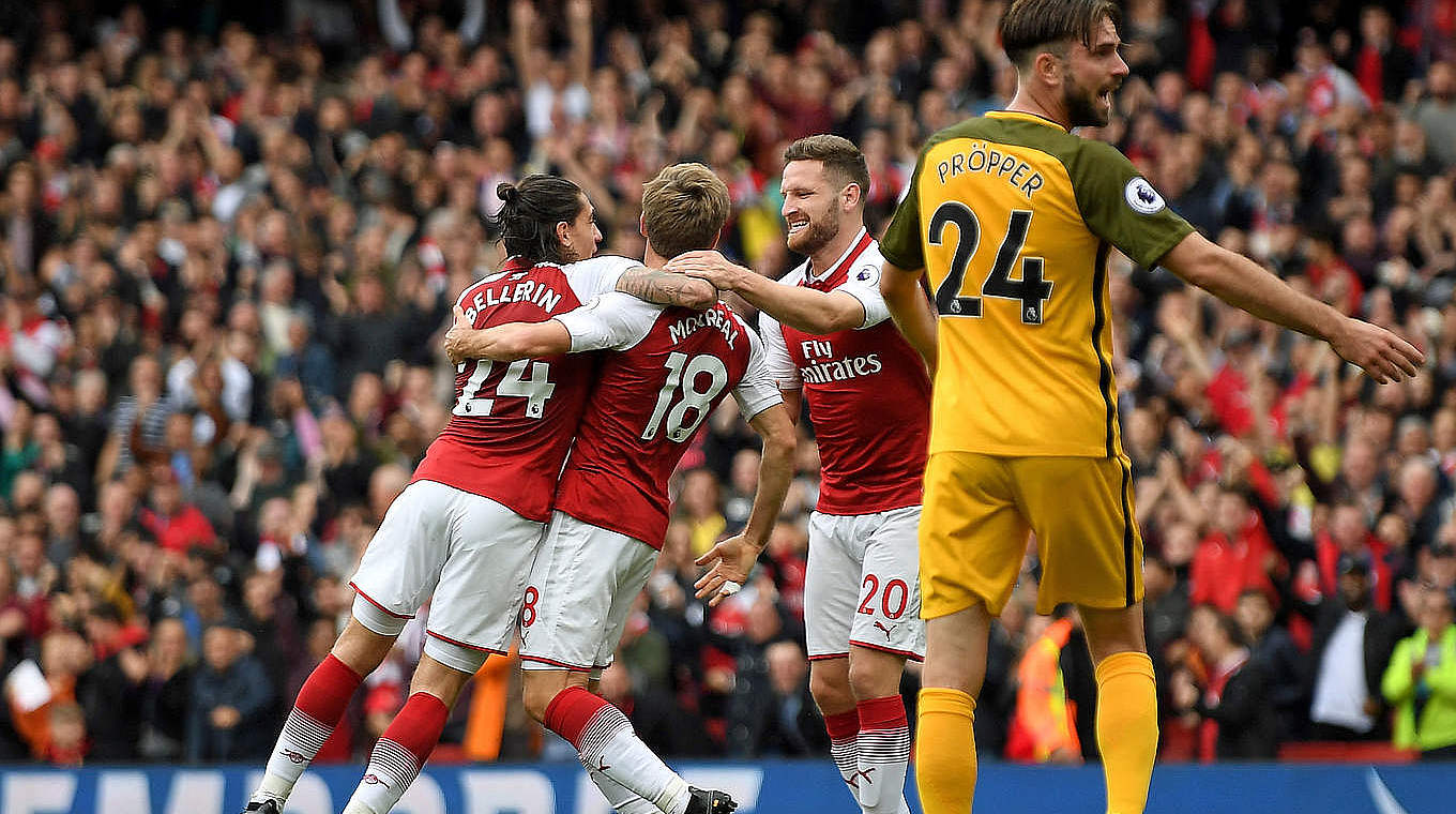 Arsenal won their third home game in a row and Mustafi played the full 90 minutes. © 2017 Getty Images