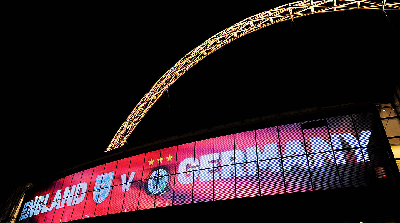 Legendärer Schauplatz: Im Wembley-Stadion trifft Deutschland auf Gastgeber England © 2013 Getty Images