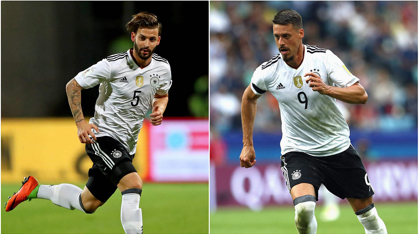 Confed-Cup-Sieger wollen WM-Ticket lösen: Marvin Plattenhardt (l.) und Sandro Wagner © GettyImages/Collage DFB