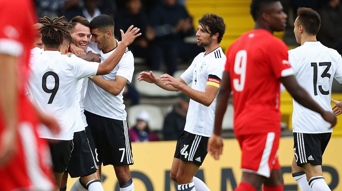 Victory in Norderstedt: The Germany U20s beat Switzerland © 2017 Getty Images