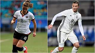 Back in the side: Melanie Leupolz (l) and Alexandra Popp (r) © Getty Images/Collage DFB