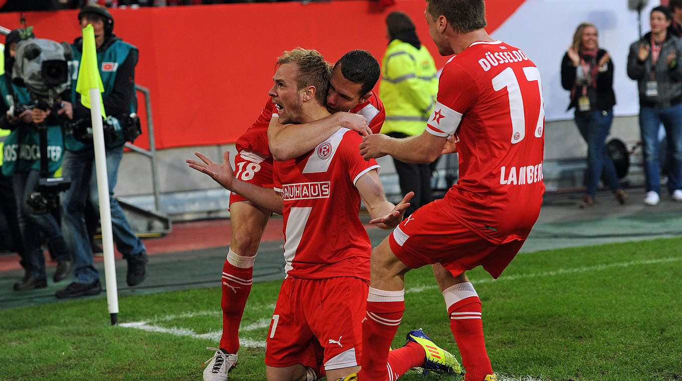 Sieger in der umstrittenen Bundesligarelegation 2012: Fortuna Düsseldorf © 2012 AFP