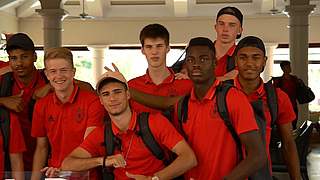 Reisen für das letzte WM-Gruppenspiel nach Kochi: Die deutschen U 17-Junioren © DFB