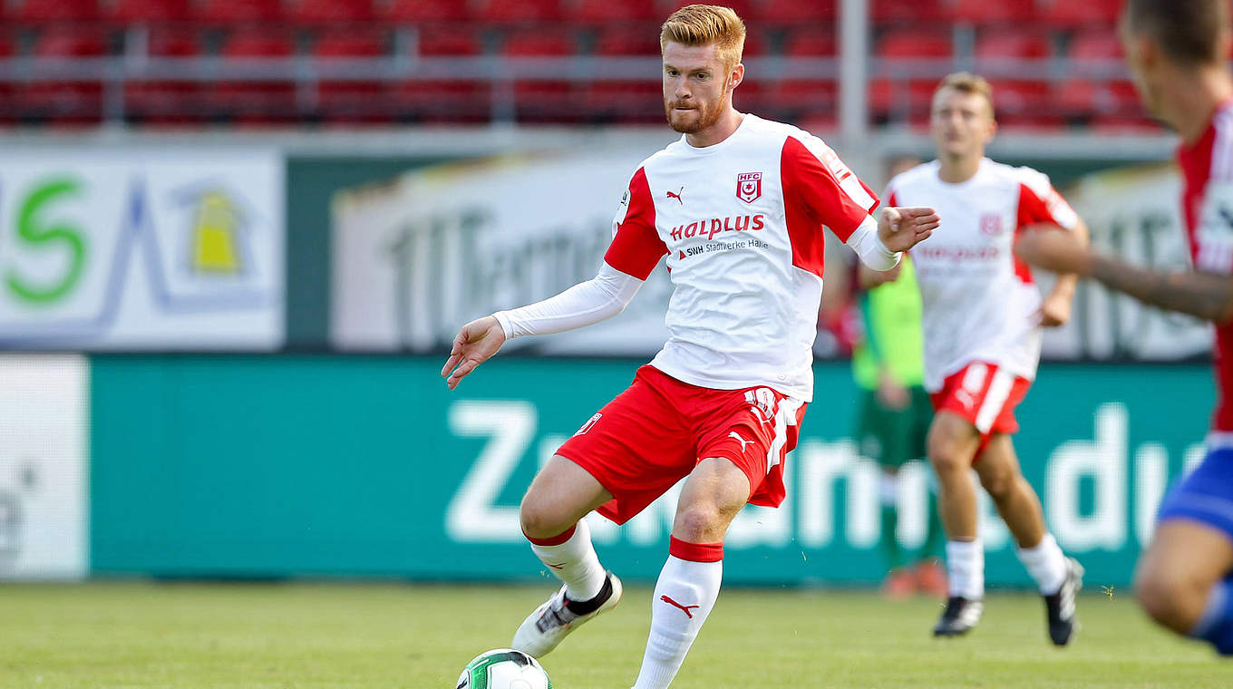 Trifft gegen Großaspach doppelt für den Halleschen FC: Mathias Fetsch © imago/Picture Point LE