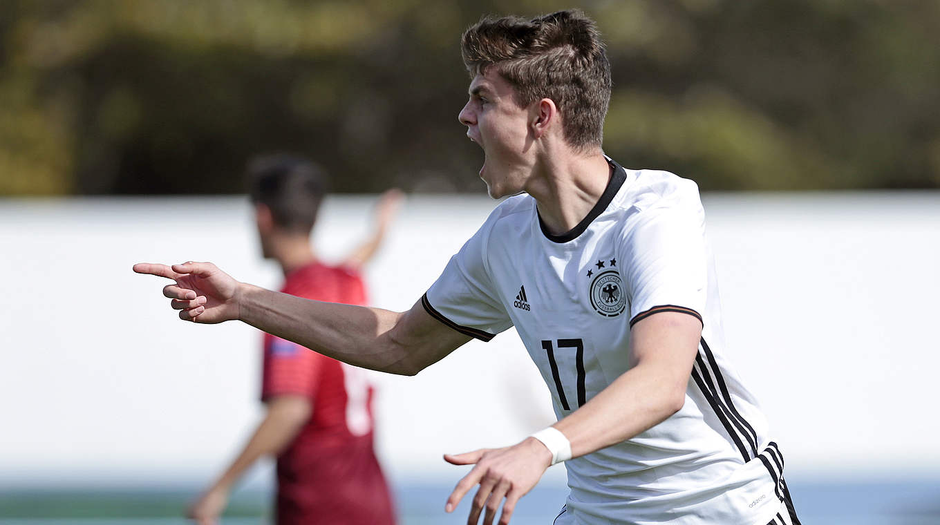 Doppeltorschütze gegen Holstein Kiel: U 17-Nationalspieler Fabrice Hartmann © 2017 Getty Images