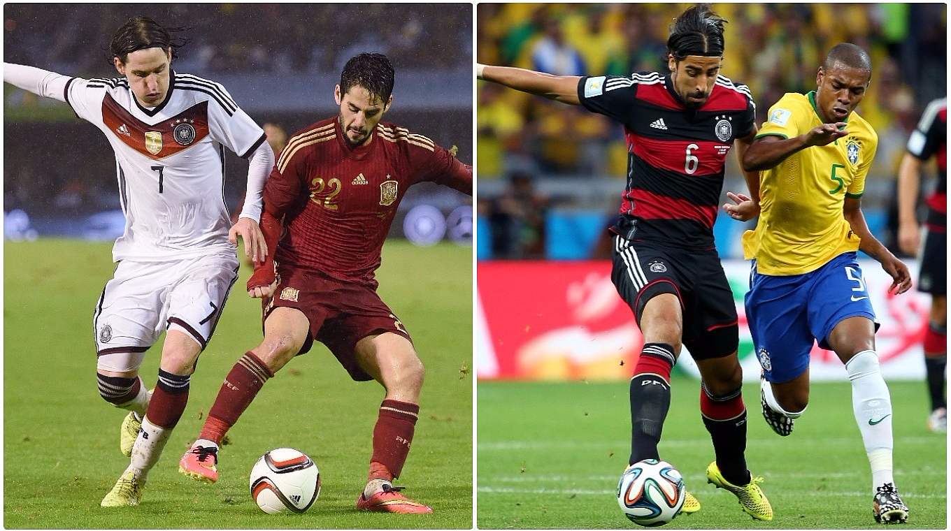 Mit reizvollen Duellen ins Jahr 2018: DFB-Team gegen Spanien und Brasilien © Getty Images/Collage DFB
