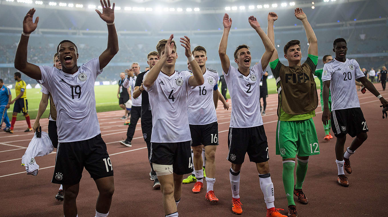 Turniermannschaft: Die letzten beiden Spiele gewann Deutschland mit 7:1 Toren © 2017 FIFA
