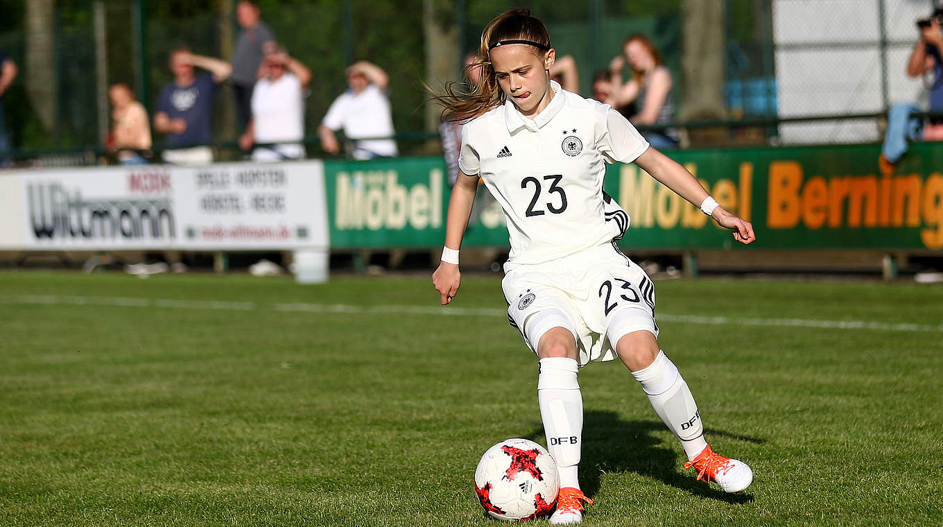 Torschützin für den 1. FC Köln: U 16-Nationalspielerin Leonie Zilger © 2017 Getty Images