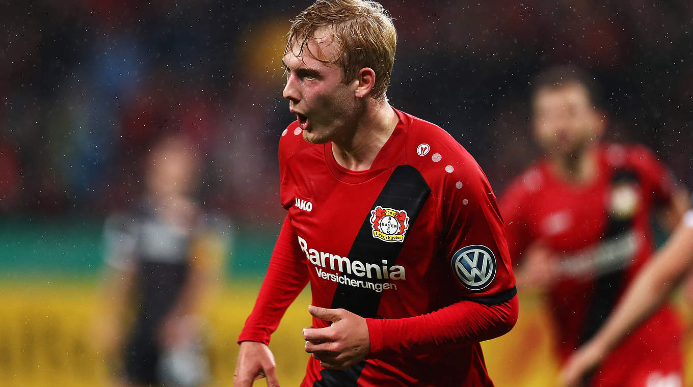 Germany international Julian Brandt breaks the deadlock © 2017 Getty Images