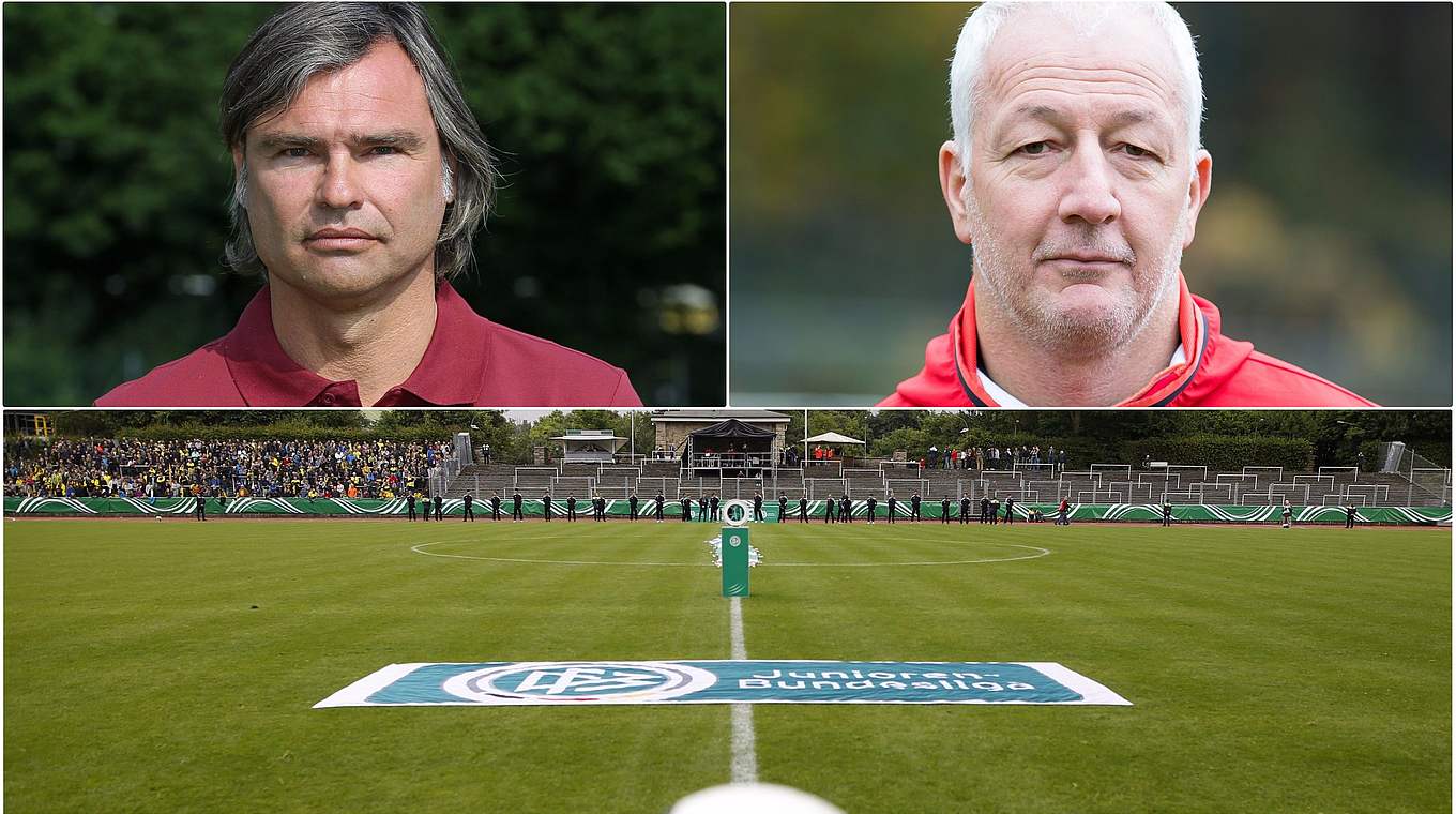 Dresden empfängt Union - auch das Duell der Trainer Lust (l.) und Hofschneider © Getty Images/Collage DFB
