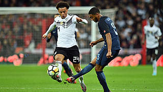 Trifft im Wembley-Stadion die Unterkante der Latte: Leroy Sané © AFP/Getty Images