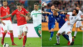 Ticket für Russland: Die Schweiz und Kroatien setzen sich in den Play-offs durch © Getty Images/Collage DFB