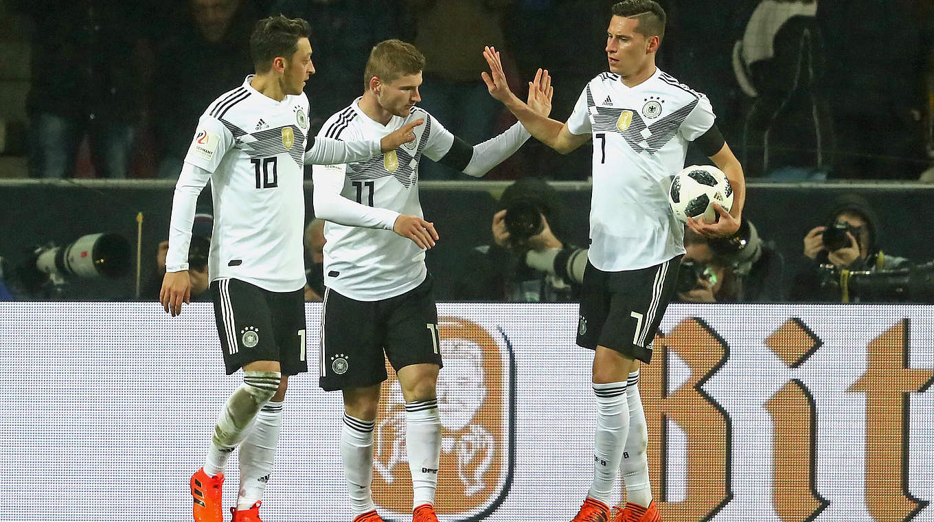 Jubel beim DFB-Team: Werner trifft zum zwischenzeitlichen Ausgleich © 2017 Getty Images