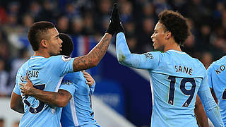 Goal provider today: Leroy Sané (right) © AFP/GettyImages