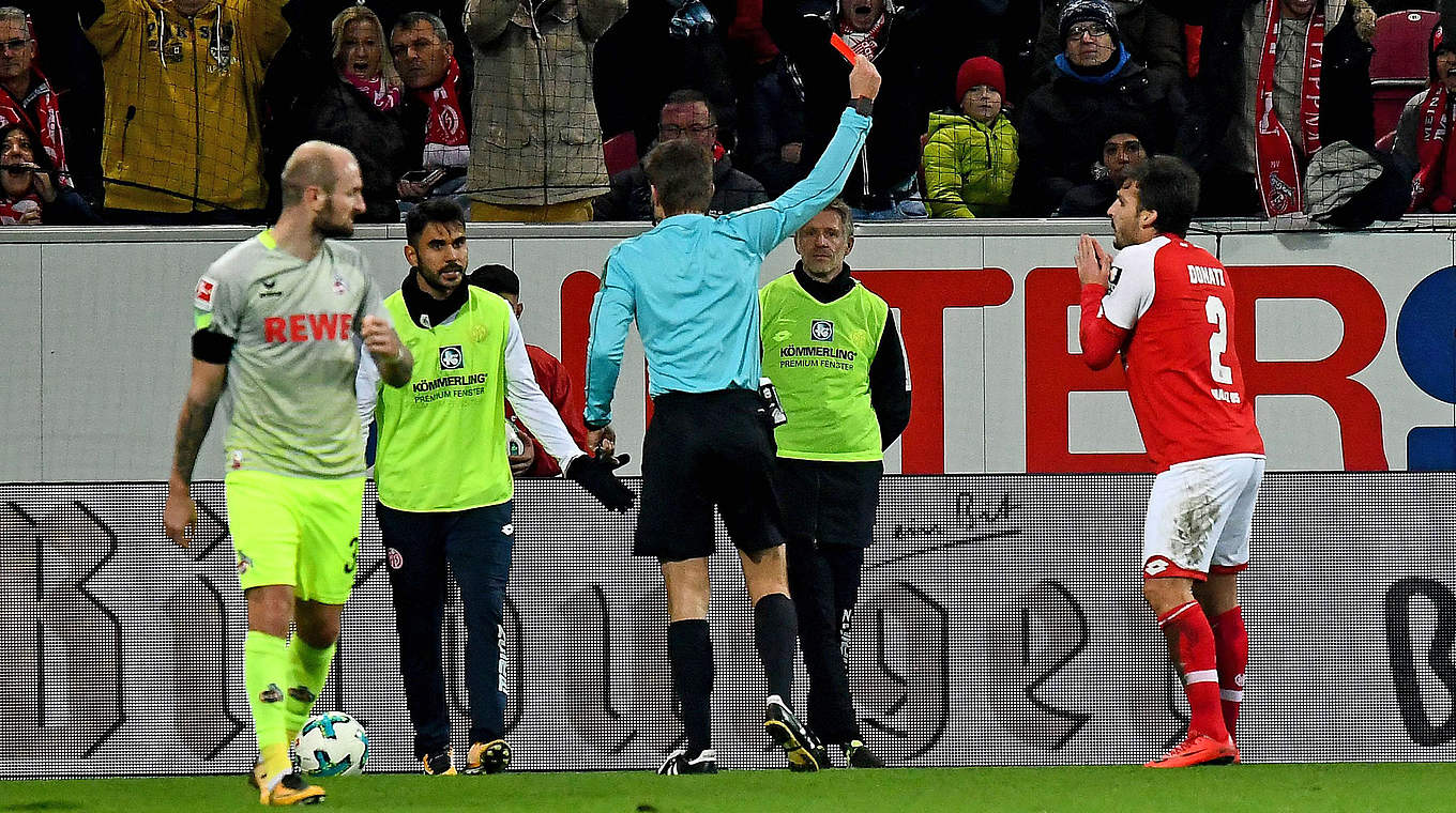 Mit einer Sperre von einem Meisterschaftsspiel belegt: Giulio Donati vom FSV Mainz 05 © imago/Jan Huebner