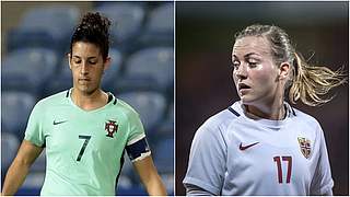 Ab der Rückrunde für Wolfsburg am Ball: Claudia Neto (l.) und Kristine Minde © Getty Images/Collage DFB