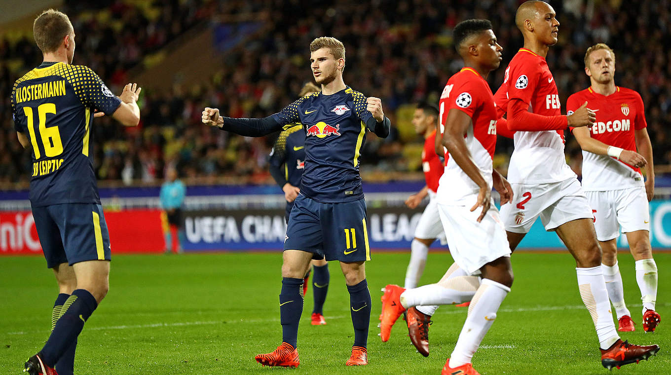 Timo Werner scored two goals in Leipzig's 4-1 win © 2017 Getty Images