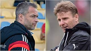 Bei der Fortbildung der Trainer in Bremen dabei: Christian Wück und Markus Hirte (r.) © Getty Images/imago/Collage DFB