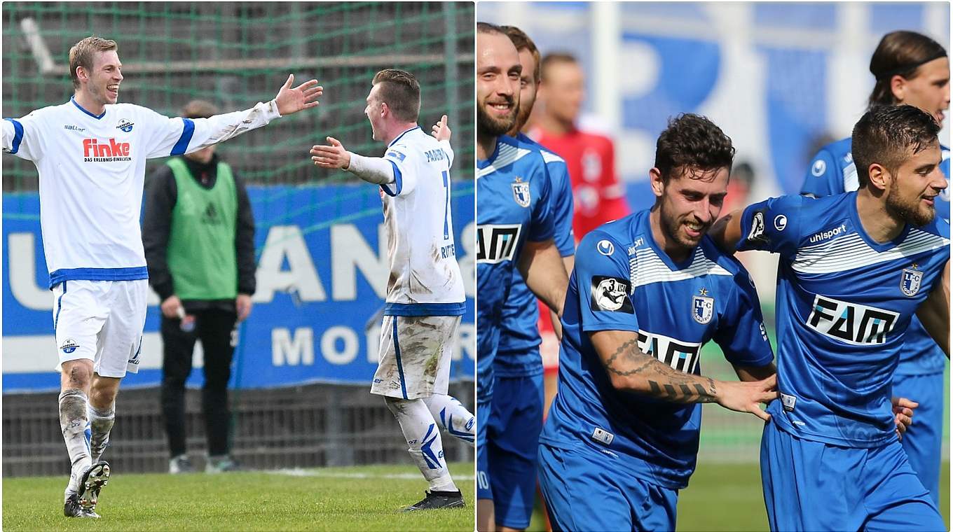 Fernduell um die Herbstmeisterschaft: Paderborn (l.) und Magdeburg © GettyImages/Collage DFB