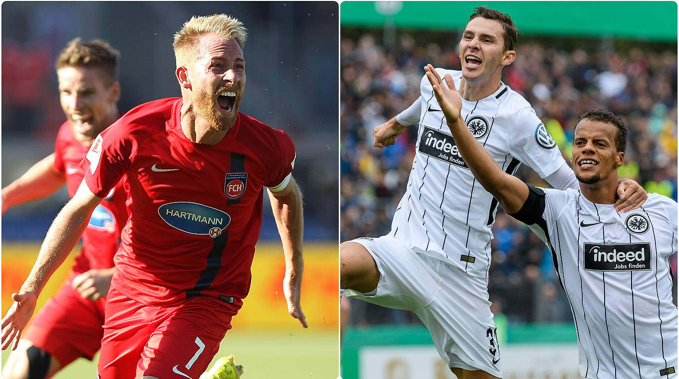 Premiere im Pokal: Heidenheim und Frankfurt treffen zum ersten Mal aufeinander © imago/Getty Images/Collage DFB