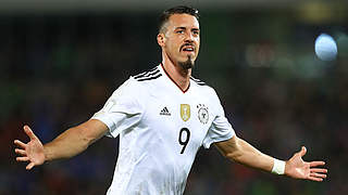 Sandro Wagner has seven games and five goals for the Germany national team. © 2017 Getty Images