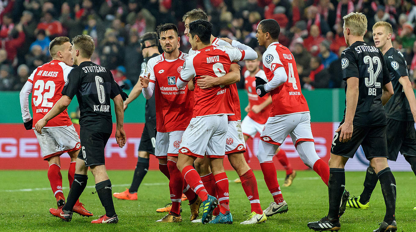 Grund zu Feiern: Mainz steht nach fünf Jahren wieder im Viertelfinale © 2017 Getty Images