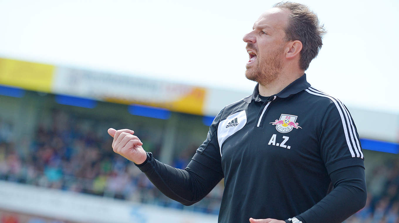 "Jeder wollte alles geben": Der damalige RB-Trainer Zorniger nach dem Aufstieg in Liga zwei © 2013 Getty Images