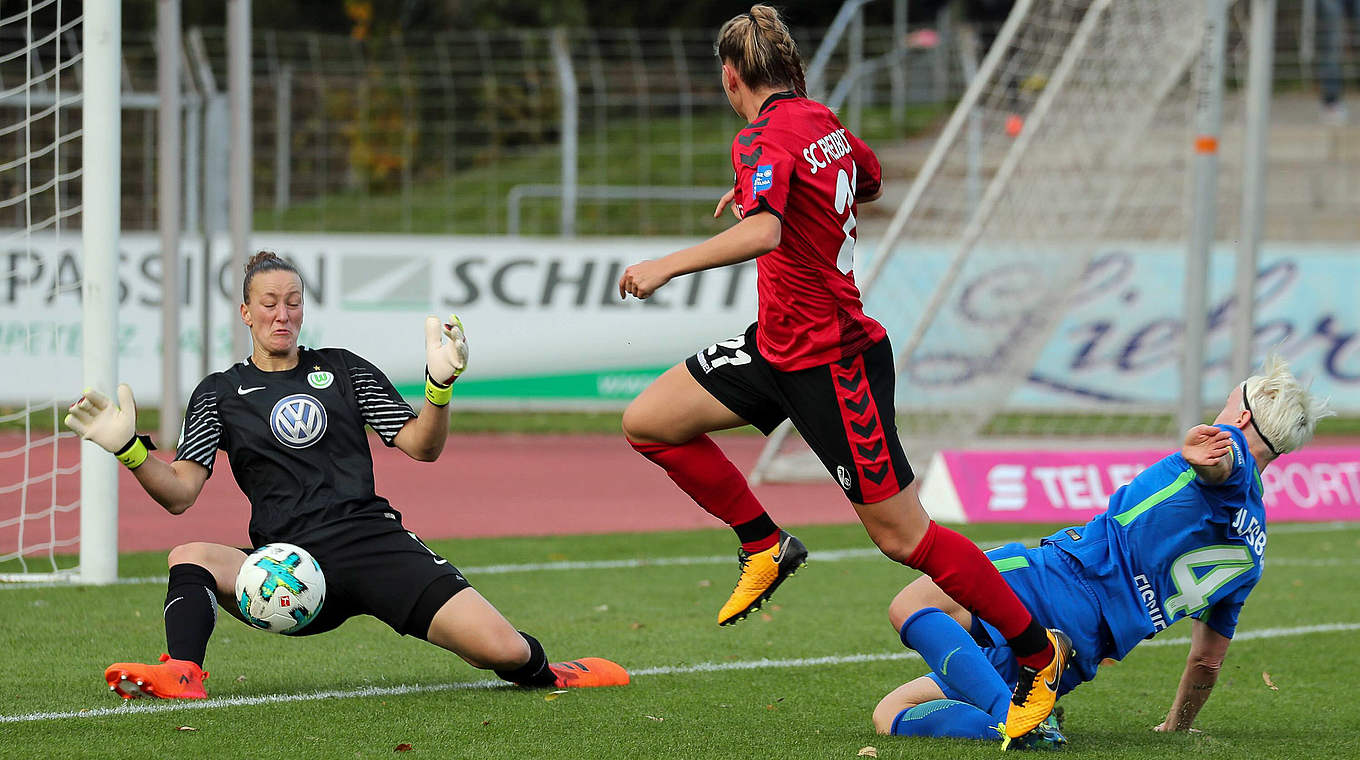 Beim VfL Wolfsburg kaum zu überwinden: Nationaltorhüterin Almuth Schult (l.) © imago/foto2press