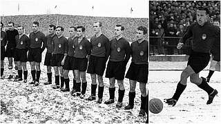 Auf dem Weg zum ersten Titel: Bayern München im Finale 1957 © imago/Collage DFB