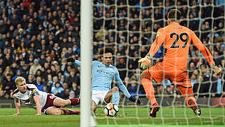 Germany international Leroy Sané scored City's third goal this afternoon  © This content is subject to copyright.