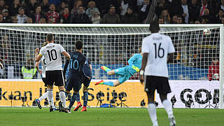 What a strike. Lukas Podolski's effort ripples the England net. © imago/Team 2