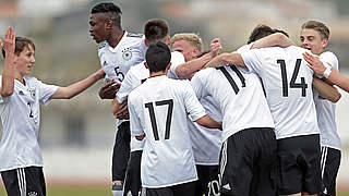 Mit Sieg im Rücken gegen England: die deutschen  U 17-Junioren © 2018 Getty Images