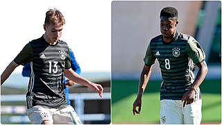 Gemeinsam für die U 16 am Ball: Marco John (li.) und Christopher Scott (re.) © Getty Images, Collage: DFB