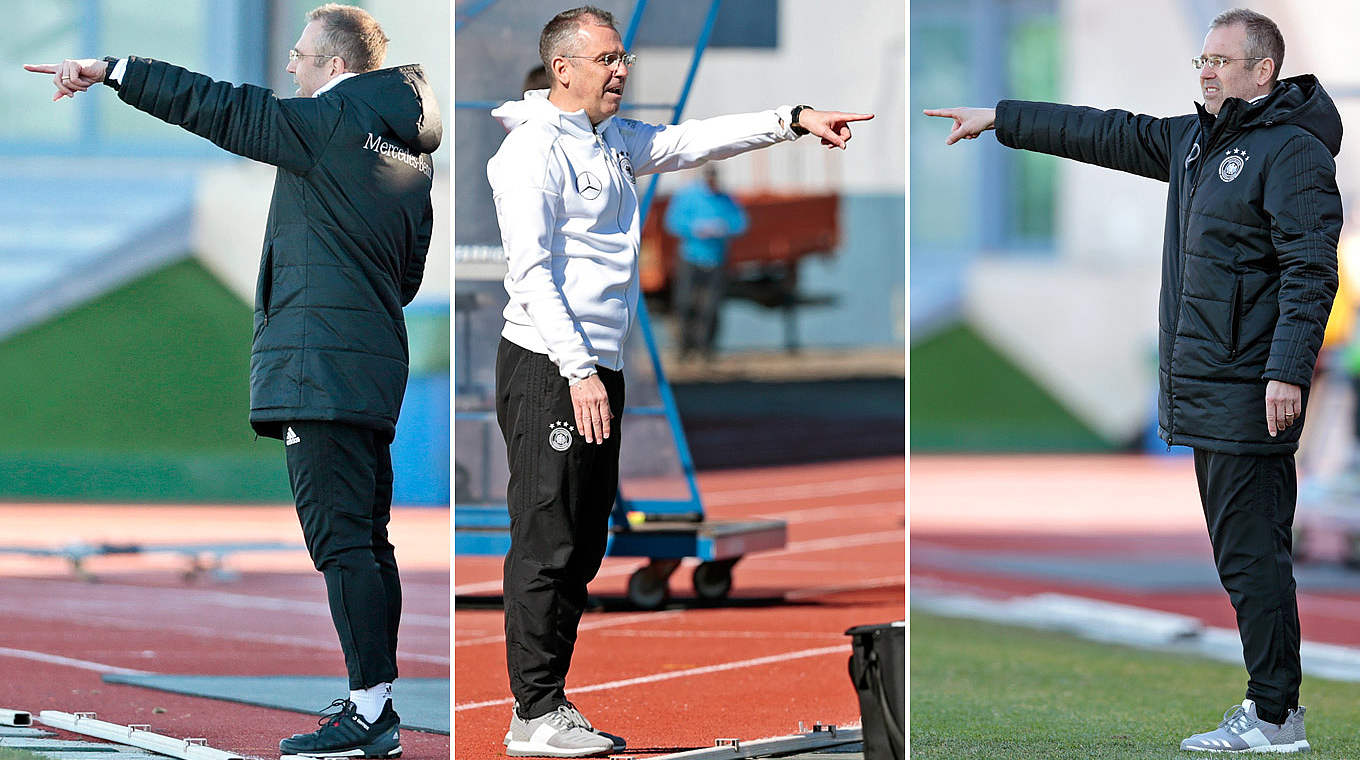 U 16-Nationaltrainer Feichtenbeiner: Tipps und Tricks zum Spielaufbau  © Getty Images/Collage DFB