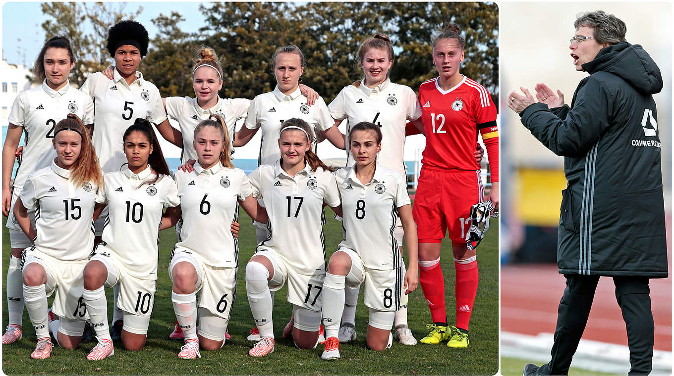 Noch Chancen auf den Turniersieg an der Algarve: die U 16 spielt gegen Italien © Bilder Getty Images / Collage DFB