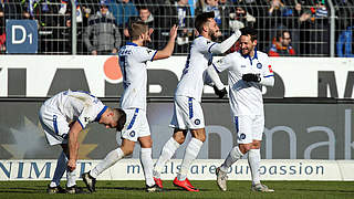 Seit 15 Partien ohne Niederlage: der Karlsruher SC © imago/Sportfoto Rudel