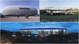 Die kommenden Spielorte des A-Teams: München, Leipzig und Gelsenkirchen © Getty Images/Collage DFB