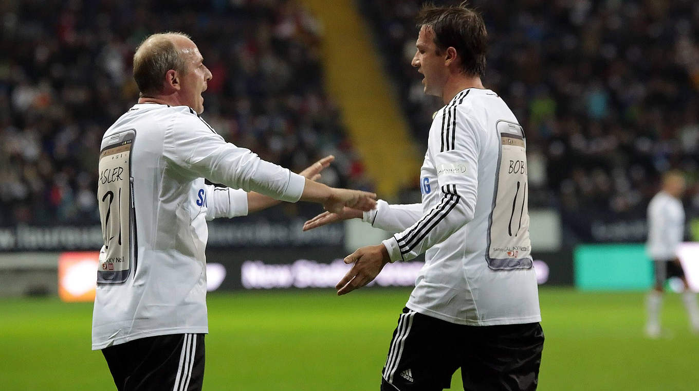 "Spiel der Legenden" beim SV Wehen Wiesbaden: Mario Basler (l.) und Fredi Bobic © imago sportfotodienst