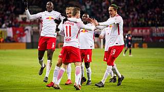 Timo Werner's 11th goal of the season wins it for RB Leipzig.  © This content is subject to copyright.